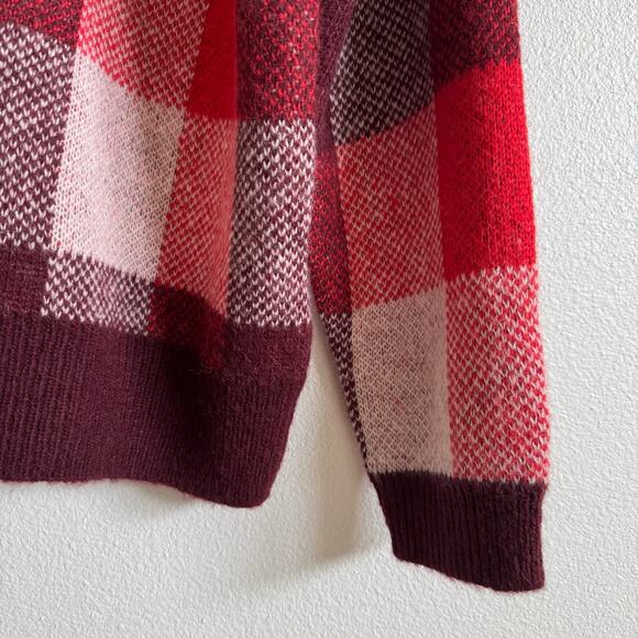 Madewell Fenimore Plaid Pullover Sweater Women's Large - Picture 4 of 7